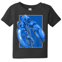 Funny Jumpscare Lobster Meme Blue Crustacean T Shi Baby Tee | Artistshot