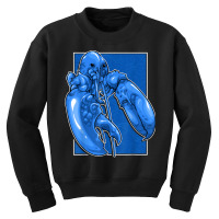 Funny Jumpscare Lobster Meme Blue Crustacean T Shi Youth Sweatshirt | Artistshot