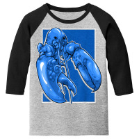 Funny Jumpscare Lobster Meme Blue Crustacean T Shi Youth 3/4 Sleeve | Artistshot