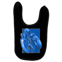 Funny Jumpscare Lobster Meme Blue Crustacean T Shi Baby Bibs | Artistshot