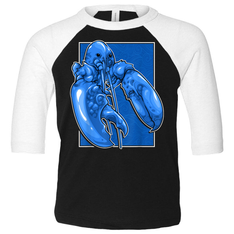 Funny Jumpscare Lobster Meme Blue Crustacean T Shi Toddler 3/4 Sleeve Tee | Artistshot