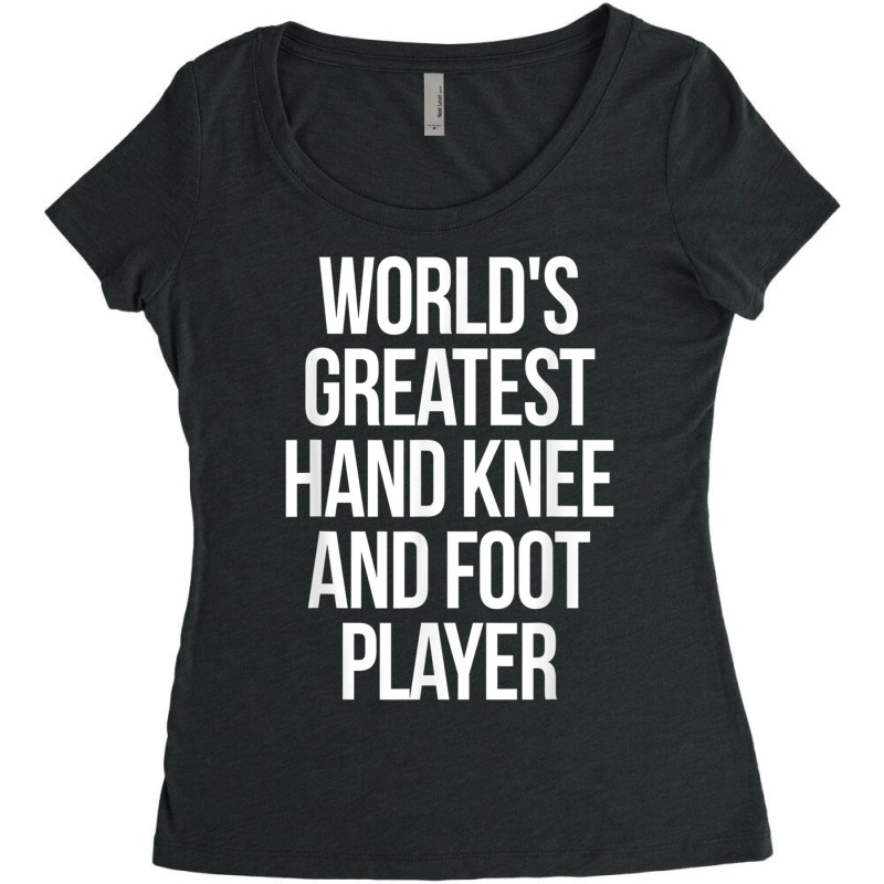 World's Greatest Hand Knee And Foot Player Card Ga Women's Triblend Scoop T-shirt by aiiluurosy | Artistshot