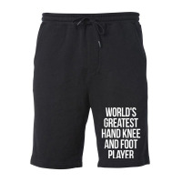 World's Greatest Hand Knee And Foot Player Card Ga Fleece Short | Artistshot