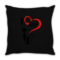 I Love My Cat Not You Throw Pillow | Artistshot