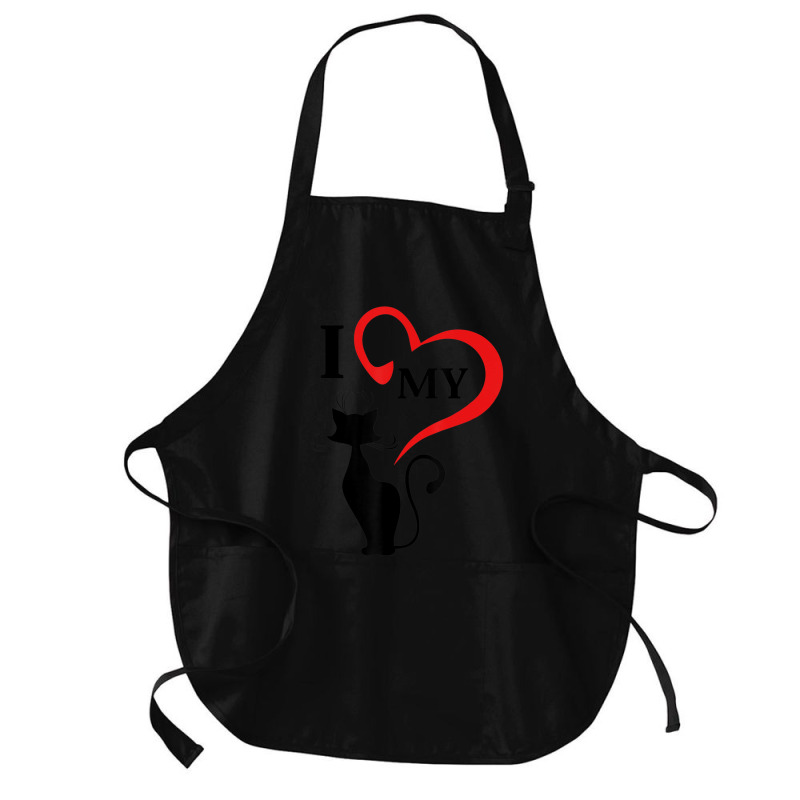 I Love My Cat Not You Medium-length Apron | Artistshot