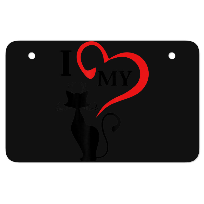 I Love My Cat Not You Atv License Plate | Artistshot