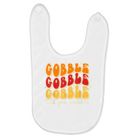 Gobble Till You Wobble, Thanksgiving, Retro T Shir Baby Bibs | Artistshot