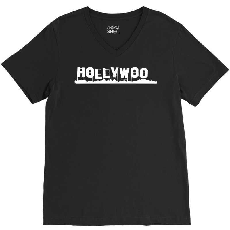 Bojack Horseman Light Hollywoo Sign V-Neck Tee by dugreprudens | Artistshot