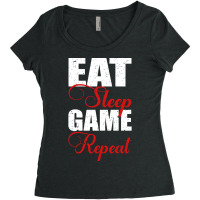 Limited Edition Eat, Sleep, Game And Repeat-cwobu Women's Triblend Scoop T-shirt | Artistshot