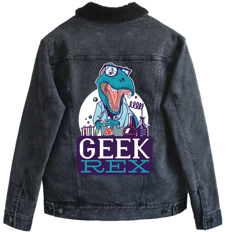 Trending Chemistry Dinosaurs Unisex Sherpa-Lined Denim Jacket by rebeccacameron | Artistshot