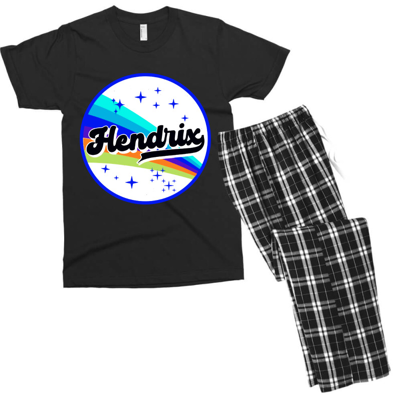 Hendrix Rainbow In Space Vintage Men's T-shirt Pajama Set | Artistshot