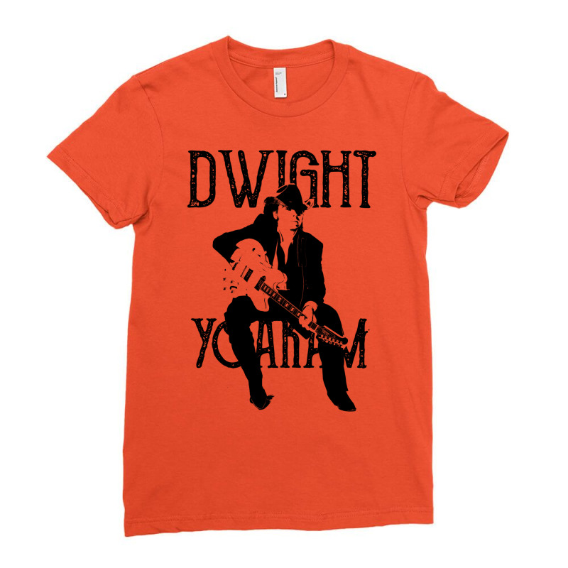 Dwight   Black Stencil Ladies Fitted T-Shirt by firpohudakd | Artistshot