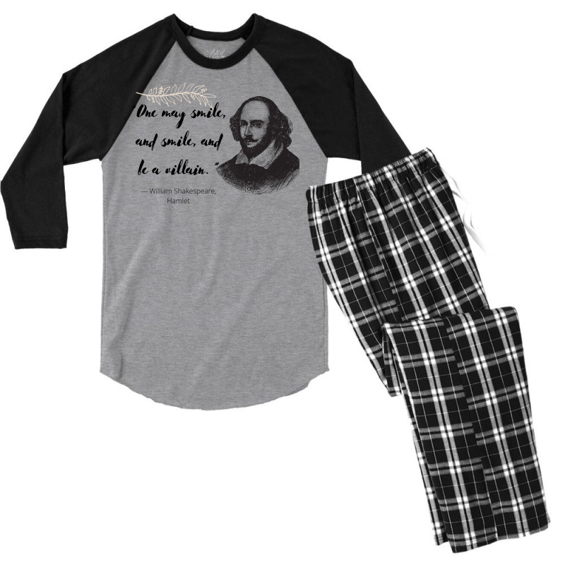 A Villains Smile Tumblr Men's 3/4 Sleeve Pajama Set by deleonnarlish | Artistshot