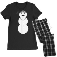 Angry Snowman With A Silver Necklace T Shirt Women's Pajamas Set | Artistshot