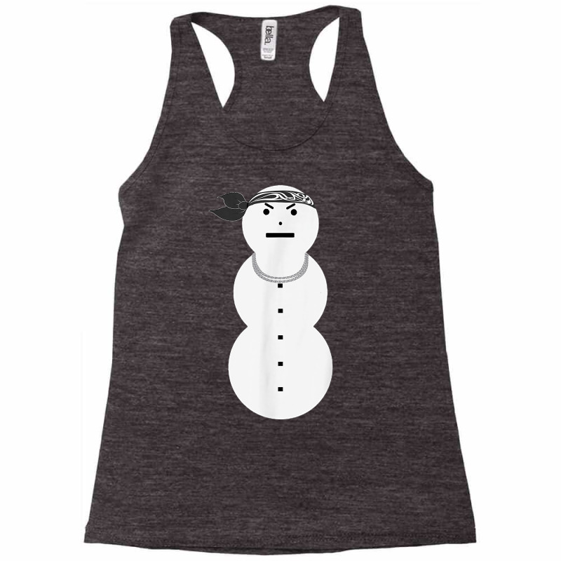 Angry Snowman With A Silver Necklace T Shirt Racerback Tank by ardylanda | Artistshot