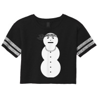 Angry Snowman With A Silver Necklace T Shirt Scorecard Crop Tee | Artistshot