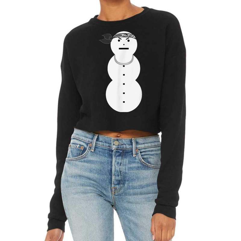 Angry Snowman With A Silver Necklace T Shirt Cropped Sweater by ardylanda | Artistshot