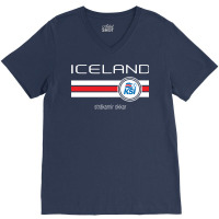 Football   Iceland (home Blue) V-neck Tee | Artistshot