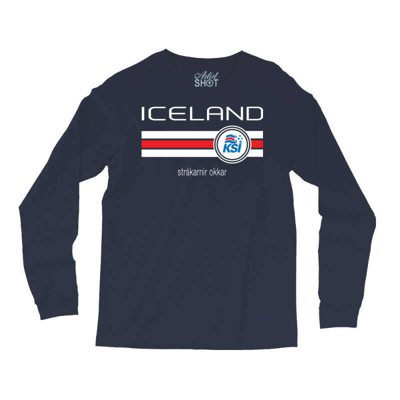 Football   Iceland (home Blue) Long Sleeve Shirts by dugreprudens | Artistshot