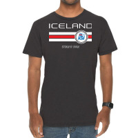 Football   Iceland (home Blue) Vintage T-shirt | Artistshot