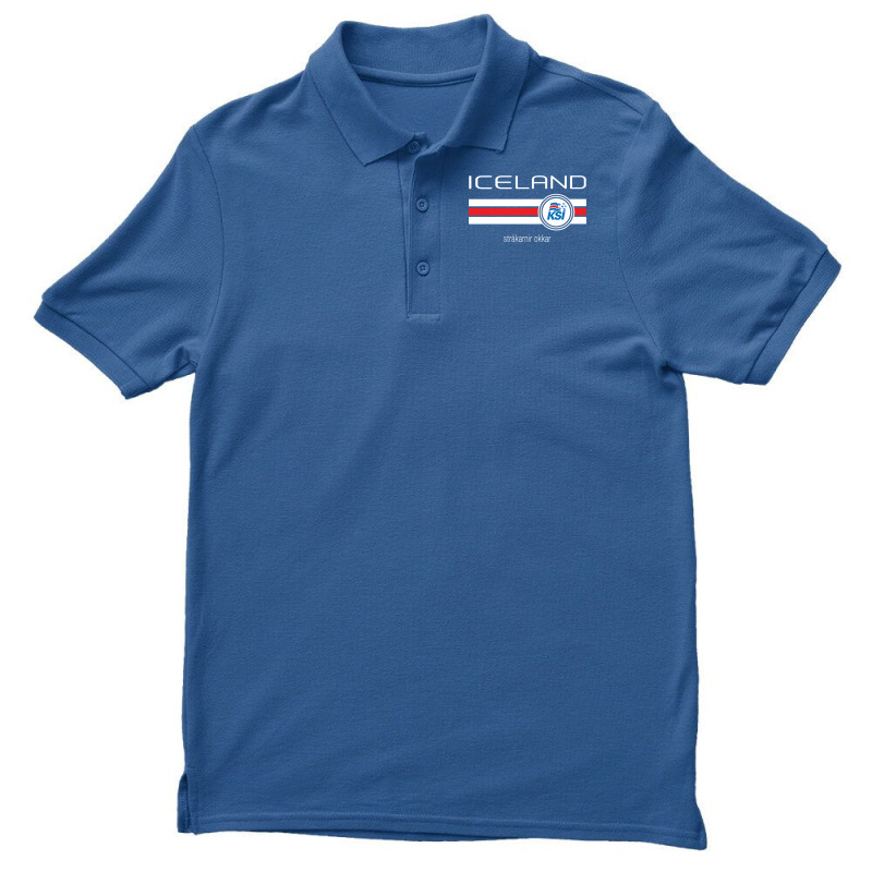 Football   Iceland (home Blue) Men's Polo Shirt by dugreprudens | Artistshot