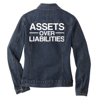 Assets Over Liabilities Accountant Sweatshirt Ladies Denim Jacket | Artistshot