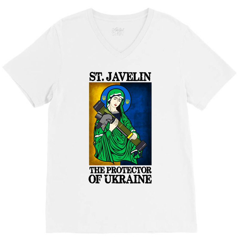 Saint Javelin Protector Of Support V-neck Tee | Artistshot