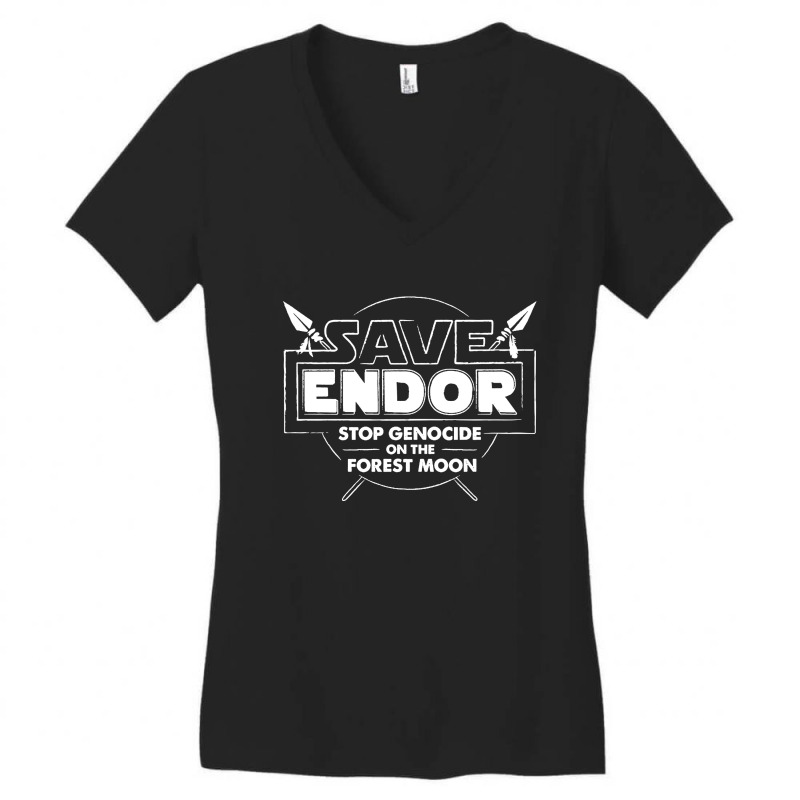 Save Endor Women's V-Neck T-Shirt by Roketz | Artistshot