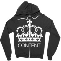 Content Is King Tumblr Zipper Hoodie | Artistshot