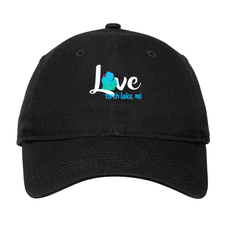 Torch Lake Traverse City Michigan Love T Shirt Adjustable Cap | Artistshot