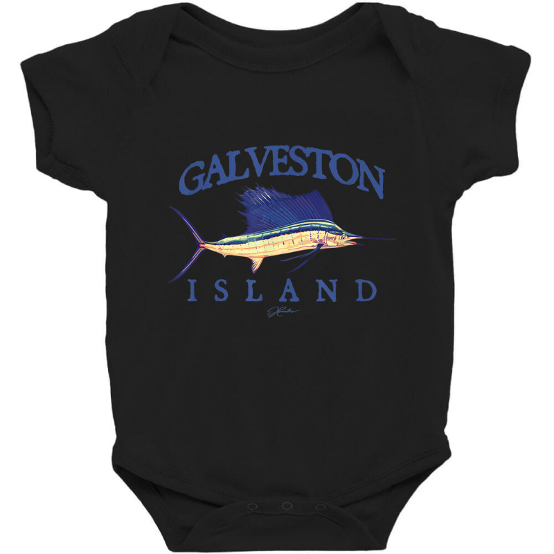 Jcombs Galveston Island, Tx, Vintage Sailfish T Sh Baby Bodysuit by hausch | Artistshot