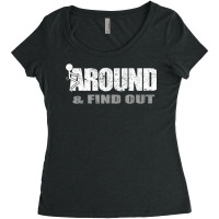 Fuck Around And Find Out Men Funny Christmas Holid Women's Triblend Scoop T-shirt | Artistshot