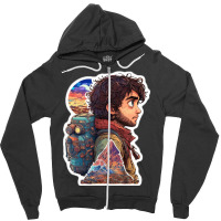 Into The Wild   Colorful Cartoon Outoor Adventures Zipper Hoodie | Artistshot