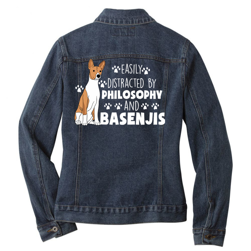 Philosophy And Basenjis Ladies Denim Jacket by DonoArt | Artistshot