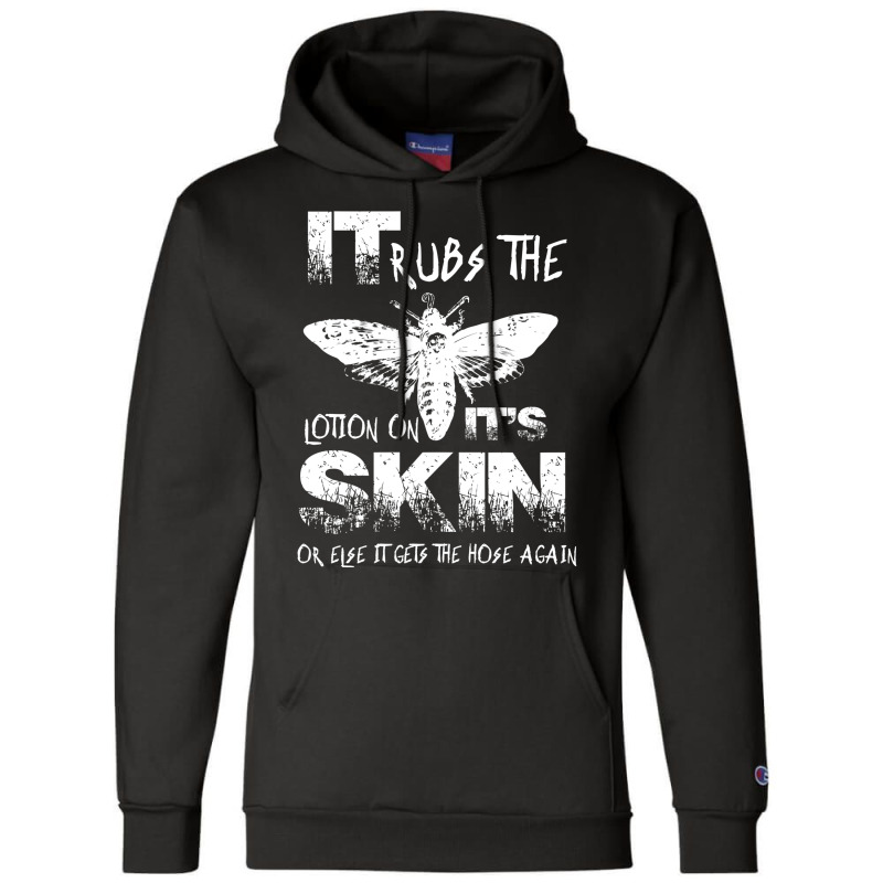 It Rubs The Lotion On Its Skin Champion Hoodie by dugreprudens | Artistshot