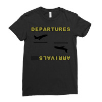 Aviation Pilot Departures Arrivals Red Ladies Fitted T-shirt | Artistshot