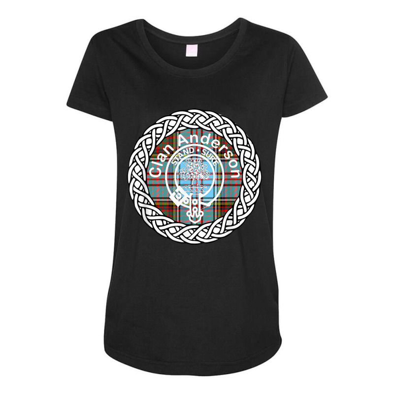 Anderson Surname Scottish Clan Tartan T Shirt Maternity Scoop Neck T-shirt | Artistshot