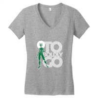 To Boldly Go Wherever She Pleases (light) Women's V-neck T-shirt | Artistshot