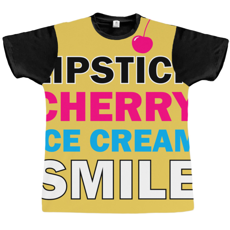 Lipstick Cherry Retro Graphic T-shirt by dallycoplina | Artistshot