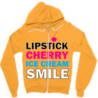 Lipstick Cherry Retro Zipper Hoodie | Artistshot