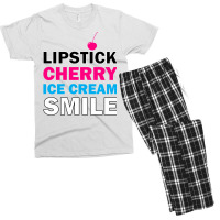 Lipstick Cherry Retro Men's T-shirt Pajama Set | Artistshot