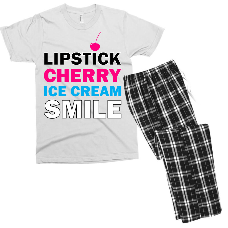 Lipstick Cherry Retro Men's T-shirt Pajama Set by dallycoplina | Artistshot