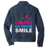 Lipstick Cherry Retro Men Denim Jacket | Artistshot