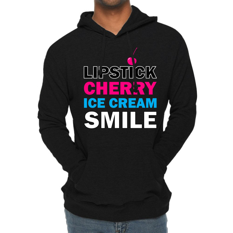 Lipstick Cherry Retro Lightweight Hoodie by dallycoplina | Artistshot