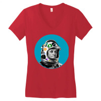 Crypto Benjamin  Cyber Space Astronaut Miner Women's V-neck T-shirt | Artistshot