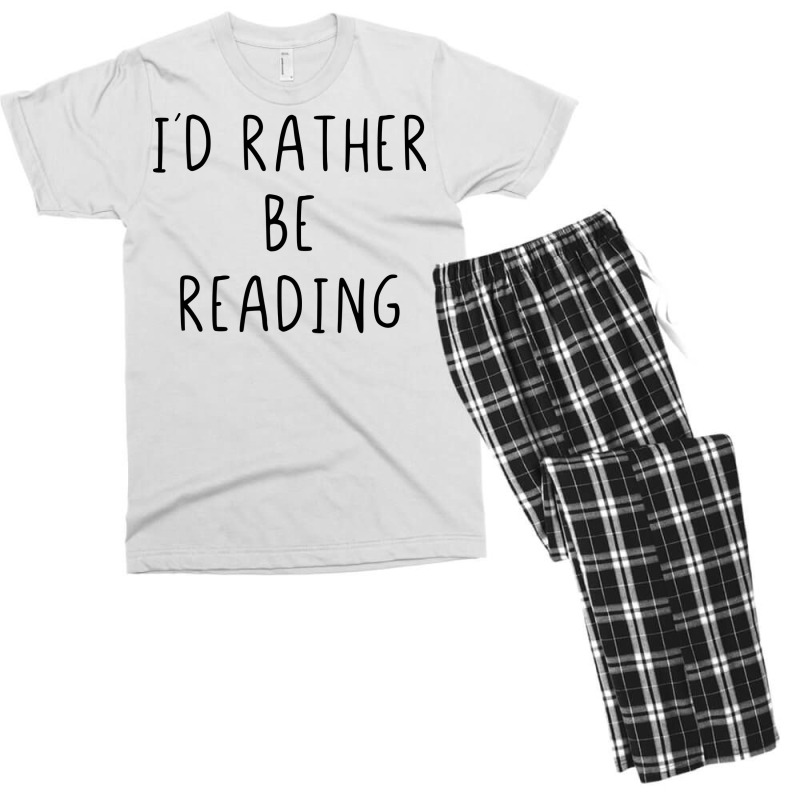 I Would Rather Be Reading Summer Men's T-shirt Pajama Set by deleonnarlish | Artistshot