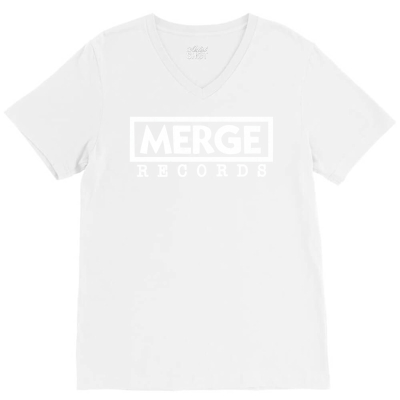 Merge Records V-Neck Tee by dallycoplina | Artistshot