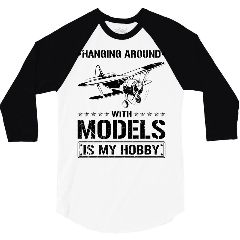 Hanging Around Model Airplane Travel 3/4 Sleeve Shirt | Artistshot