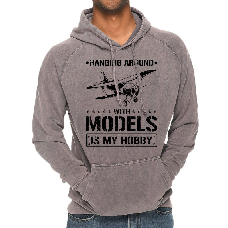 Hanging Around Model Airplane Travel Vintage Hoodie | Artistshot