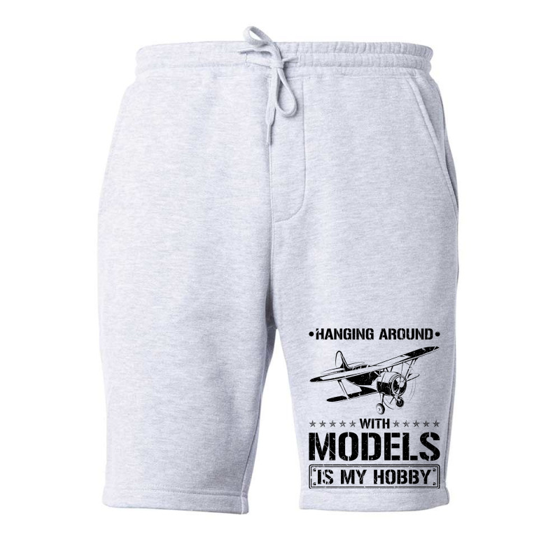 Hanging Around Model Airplane Travel Fleece Short | Artistshot